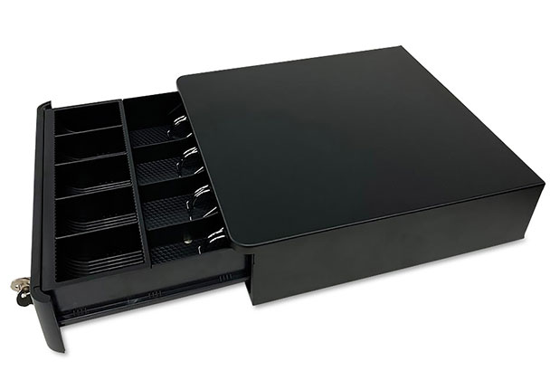картинка Денежный ящик SPACE BOX-330R (электромеханический,micro switch)(черный /белый)(под заказ) от магазина ККМ.ЦЕНТР