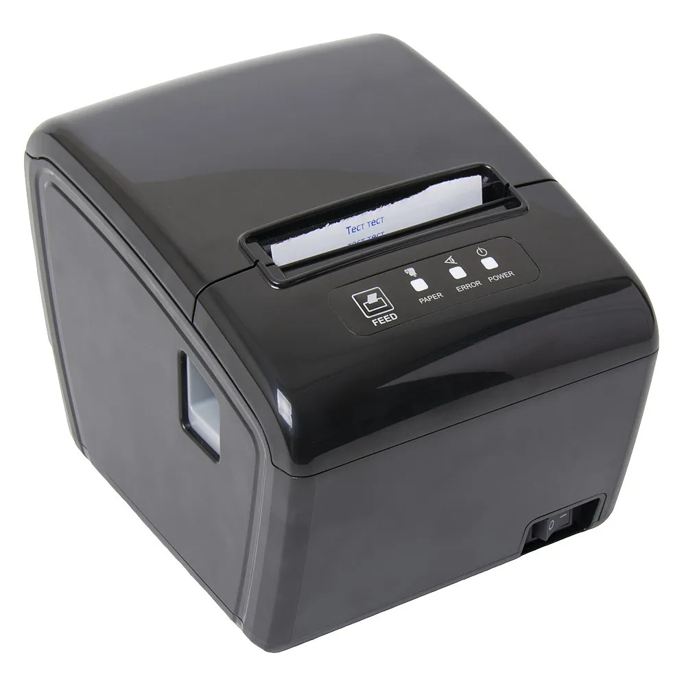 картинка Принтер чеков Poscenter RP-100W (80мм, 260 мм/сек, автоотрез, RS232+USB+LAN+wifi) черный от магазина ККМ.ЦЕНТР