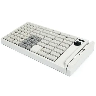 картинка Клавиатура программируемая KB-PION306 (79 клавиш; PS/2; MSR123; ключ) бежевая, арт. PP30679_L_MSR123_PS/2_W от магазина ККМ.ЦЕНТР