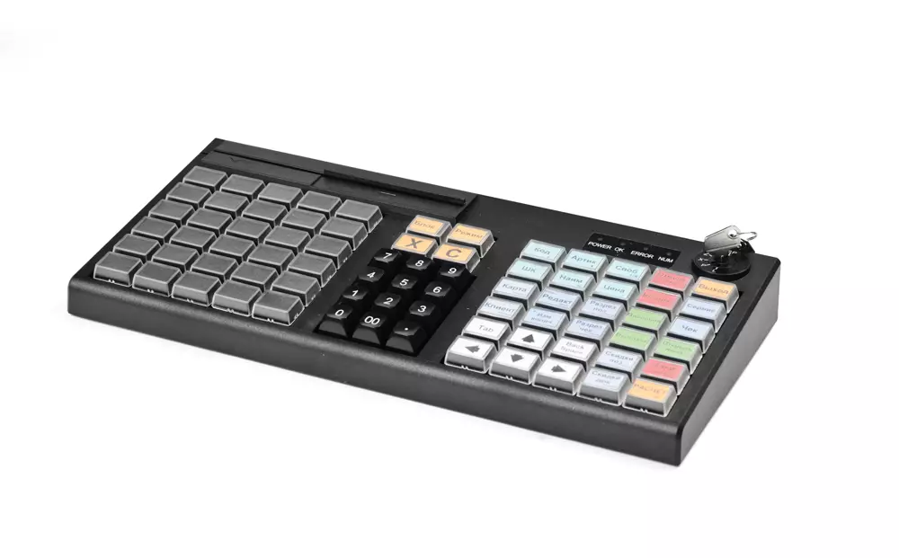 картинка Программируемая клавиатура АТОЛ KB-76-KU (rev.2), черная, с ридером магнитных карт на 1-3 дорожки. от магазина ККМ.ЦЕНТР