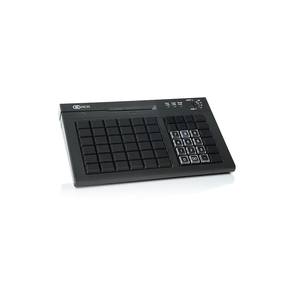 картинка Клавиатура программируемая NCR на 60 клавиш, с MSR, keylock, PS/2, кабель 3м, клавиши без надписи,черная от магазина ККМ.ЦЕНТР
