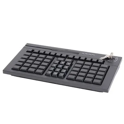 картинка Клавиатура программируемая POScenter S67B (67 клавиш, MSR, ключ, USB), черная, арт. PCS67B, арт. PCS67B от магазина ККМ.ЦЕНТР